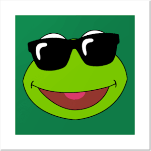 Cool Baby Kermit Face Posters and Art